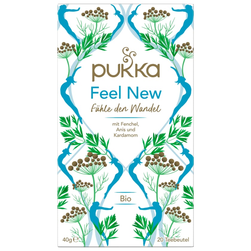Pukka feel new Bio-Kräutertee aus Anissamen, Fenchelsamen & Kardamom 40g, 20 Teebeutel